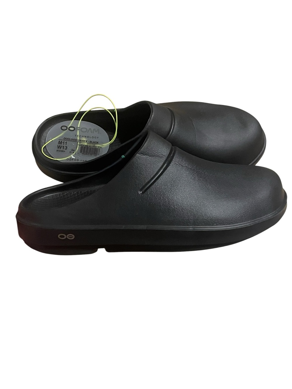 OOFOS Unisex Black Clog, Size M11/W13, NWOT